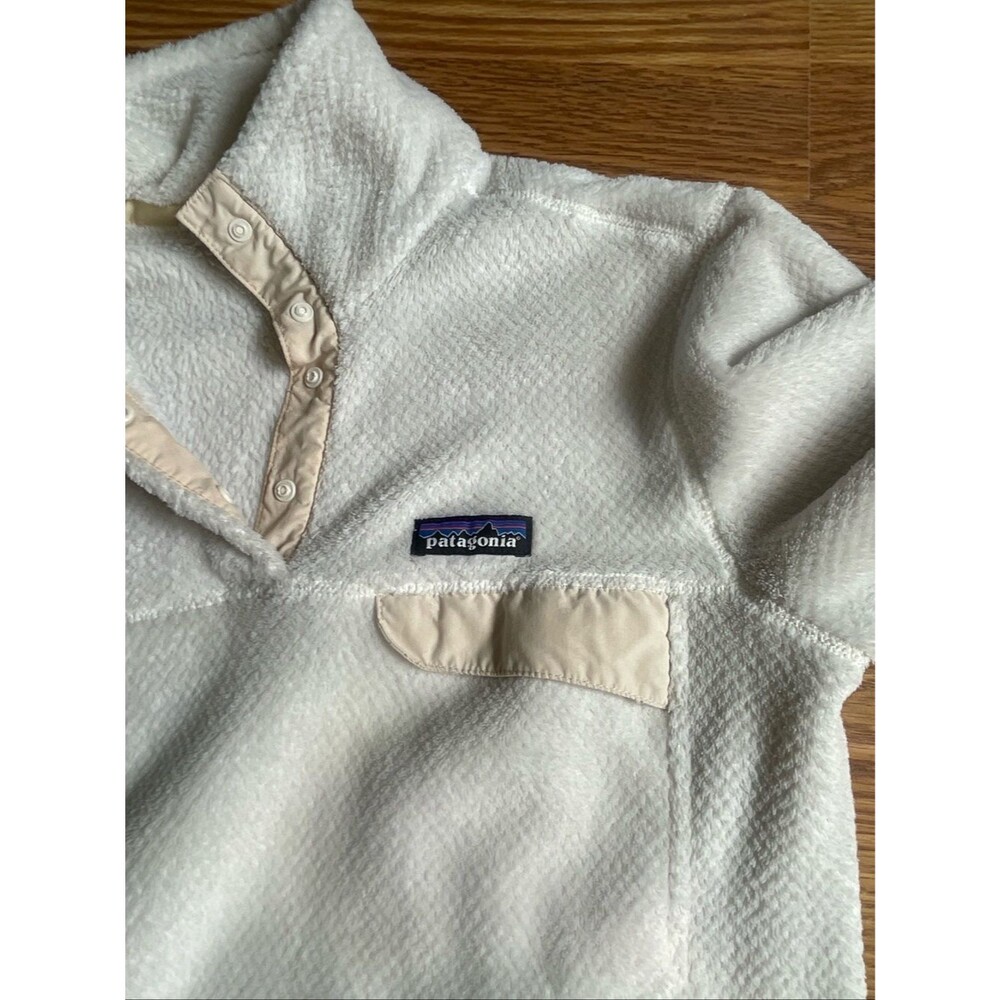 Patagonia Re-Tool Snap-T Pullover Women’s Small Cream Fleece Jacket - Picture 9 of 12